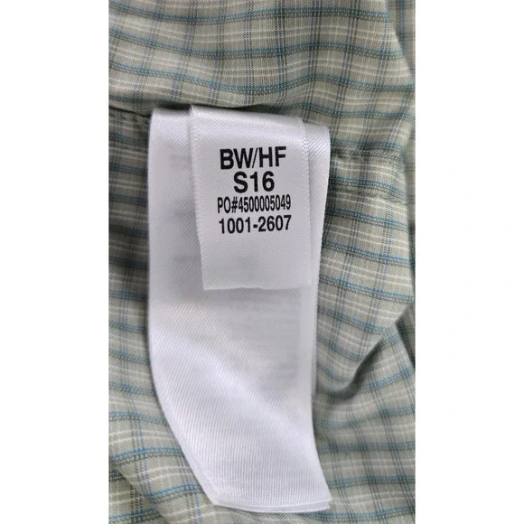 ExOfficio Shirt Mens XL Green Gingham Check Botton Up Vented Hiking Outdoor - Picture 9 of 10